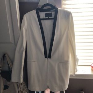 BCBG Max Azeris white tuxedo jacket